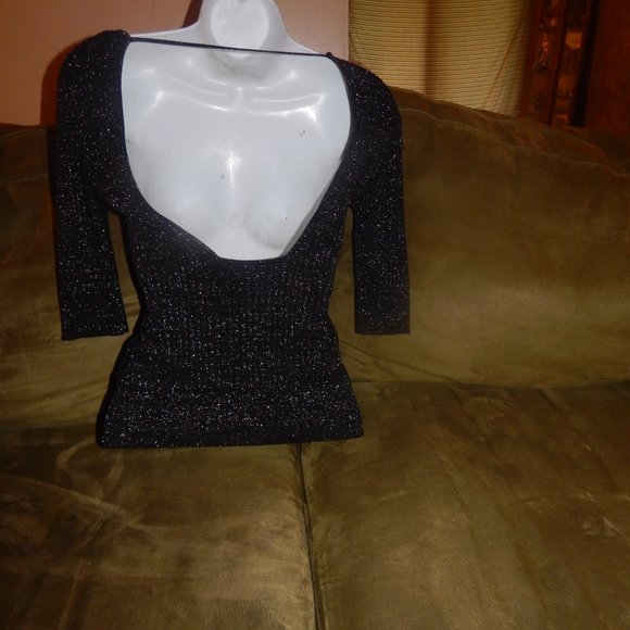 new sexy backless bling nastygal low cut sweater - Picture 2 of 3